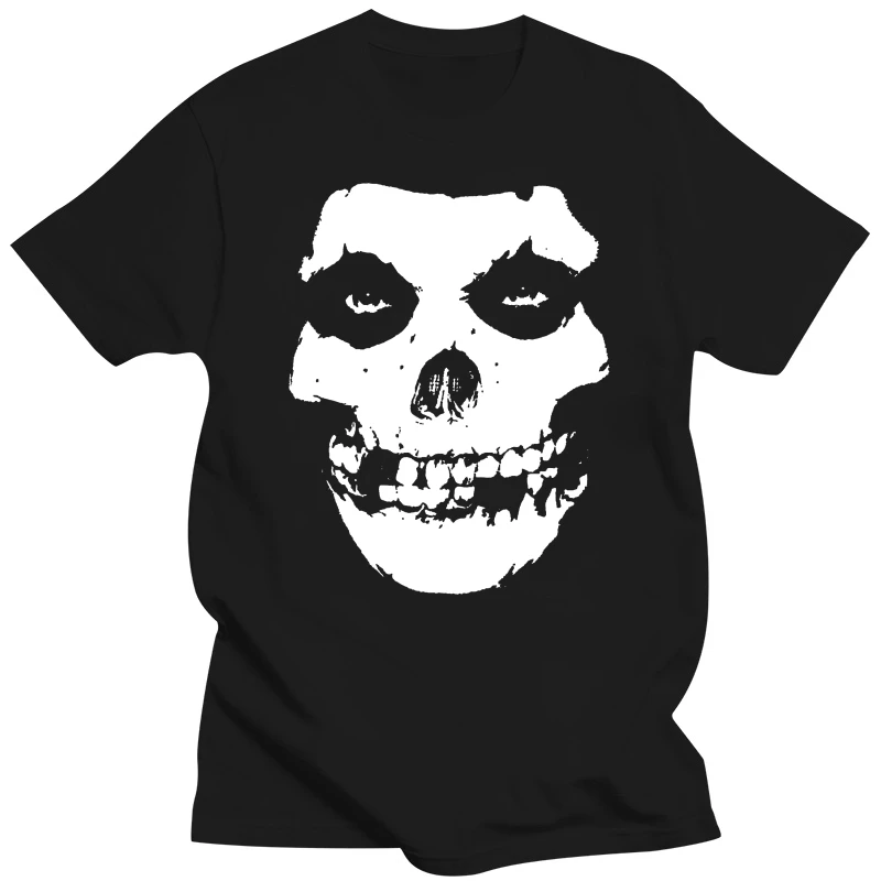 Мужская футболка Misfits Skull с коротким рукавом, черная забавная футболка, новинка, футболка для женщин