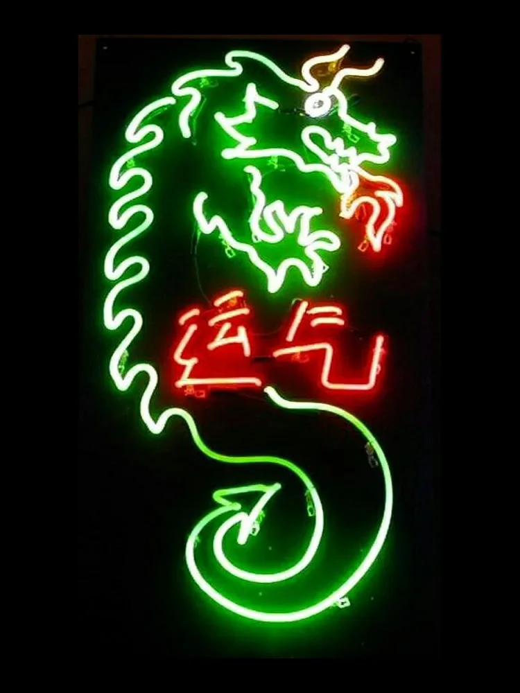 Неоновая Вывеска dragon Chinese lucky Glass Tube fish Коммерческий магазинный Светильник resterant рекламирует индивидуальный ДИЗАЙН, Притягивающий свет