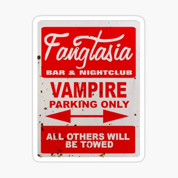 Парковка вампиров True Blood Fangtasia 5ШТ автомобильных наклеек для печати Бутылок с водой для мотоцикла, автомобиля, аниме для детей, холодильника, гостиной