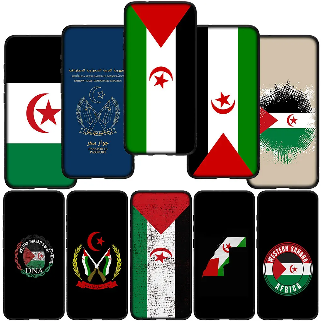 Чехол с флагом Западной Сахары для телефона OPPO A17 A15 A16 A12 A53 A54 A55 A56 A57 A77 A76 A94 A92 A72 A52 A96 A74 Мягкий чехол